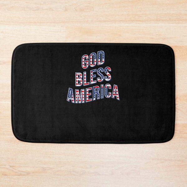 Item preview, God Bless America Flag Typography Retro Curved Gift Idea  designed and sold by ninapfvu.