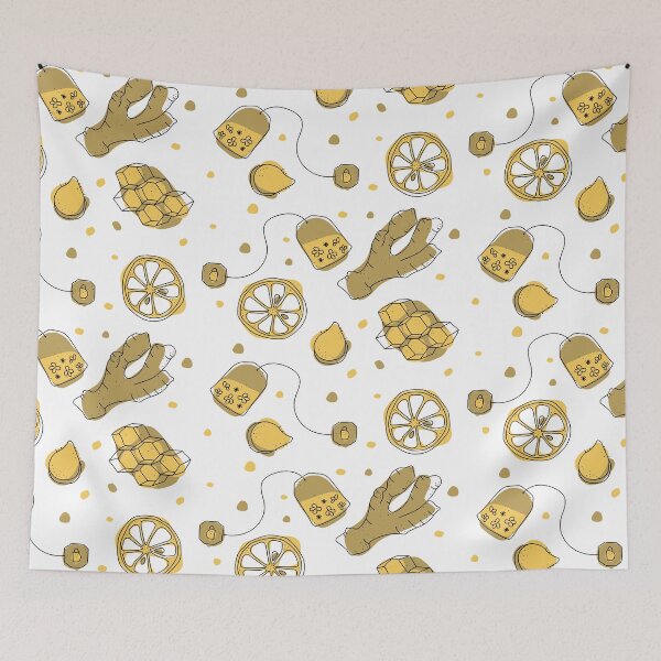 Item preview, Lemon ginger tea pattern designed and sold by MarcinkuGreta.