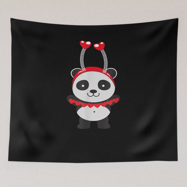 Item preview, Cute Panda Headband Hearts Valentines Day Gifts Kids Boys designed and sold by charissamo77.