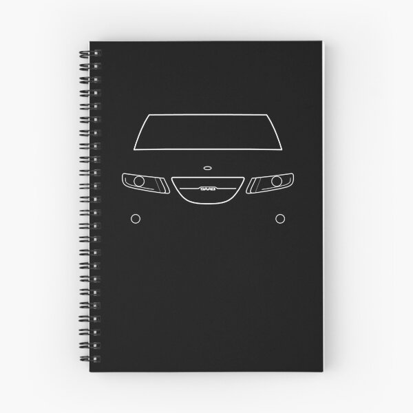 Item preview, Saab 9-5 classic car white outline graphic designed and sold by soitwouldseem.