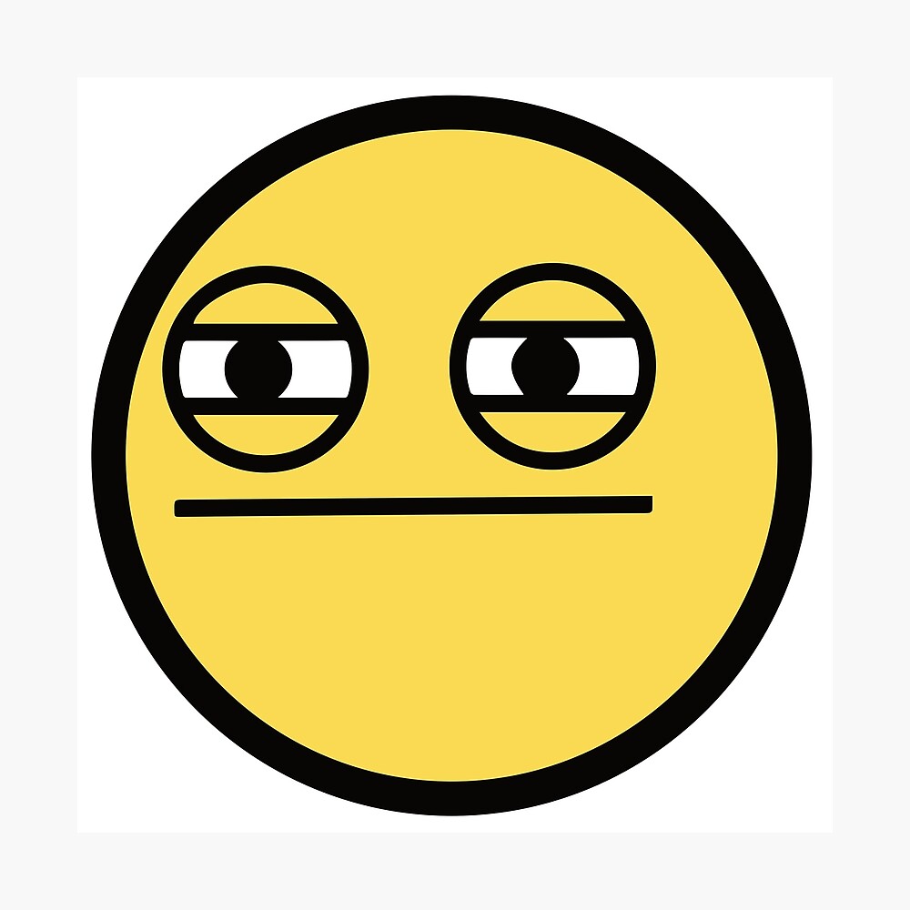 Derp Emoji Face Poster for Sale by Purplerain457 | Redbubble