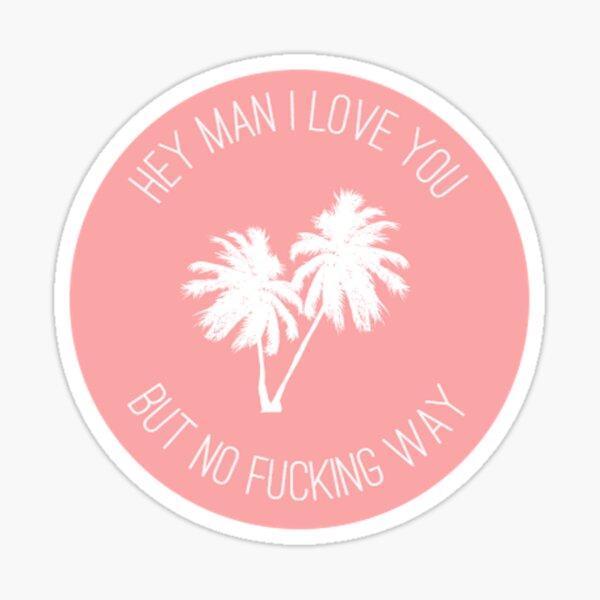 Twin Sized Mattress Lyrics (Peach) Sticker