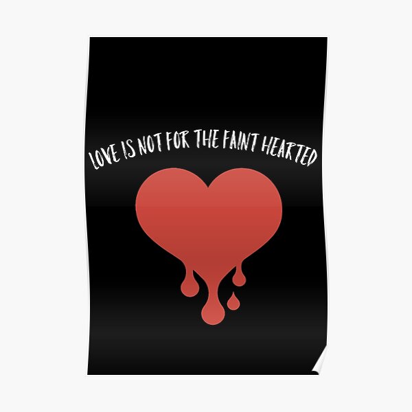 Poster Blutendes Herz Redbubble