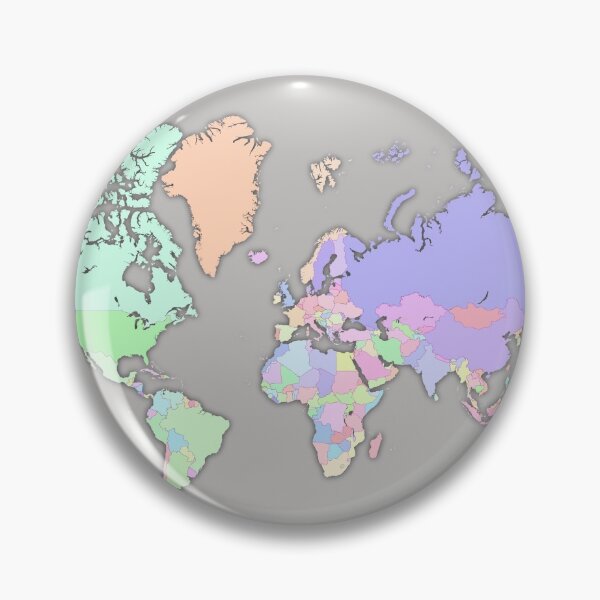 Item preview, colorful map of the world countries with international boundary designed and sold by mashmosh.
