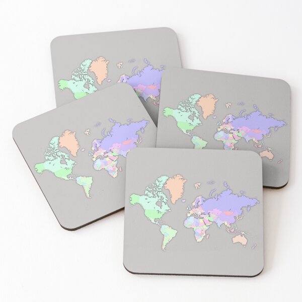 Item preview, colorful map of the world countries with international boundary designed and sold by mashmosh.