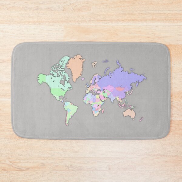 Item preview, colorful map of the world countries with international boundary designed and sold by mashmosh.