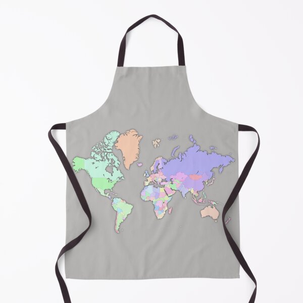 Item preview, colorful map of the world countries with international boundary designed and sold by mashmosh.