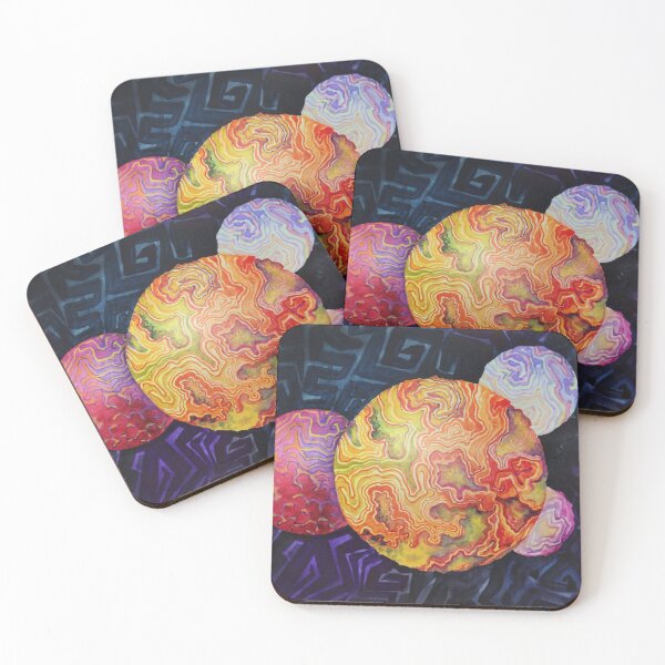 Item preview, Abstract planet globes in space designed and sold by LuckyStep.