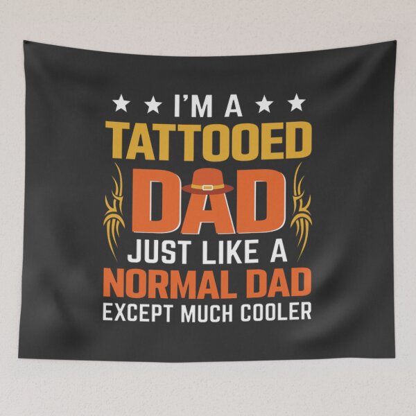 Artikelvorschau, Ich bin tätowierter Vater, genau wie ein normaler Vater, nur viel cooler entworfen und verkauft von Dadjokes Co.