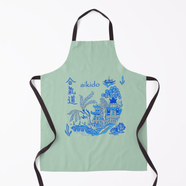 Item preview, Ueshiba Aikido Castle Willow Scene - Martial Arts designed and sold by Zanshin-Art.