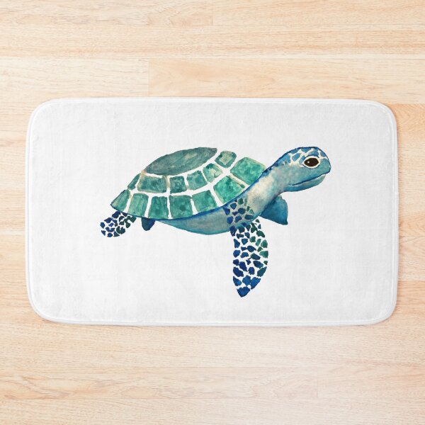 Item preview, watercolor sea turtle, cute sea turtle designed and sold by WatercolorFun.