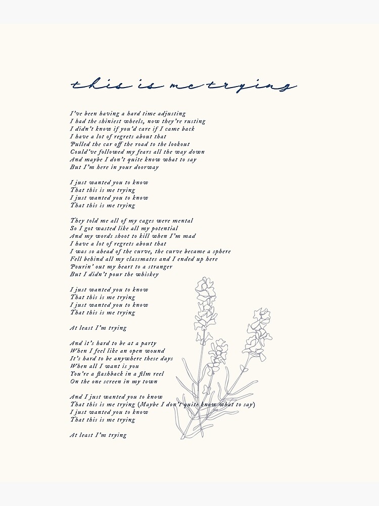 this is me trying lyric by dontwannadance