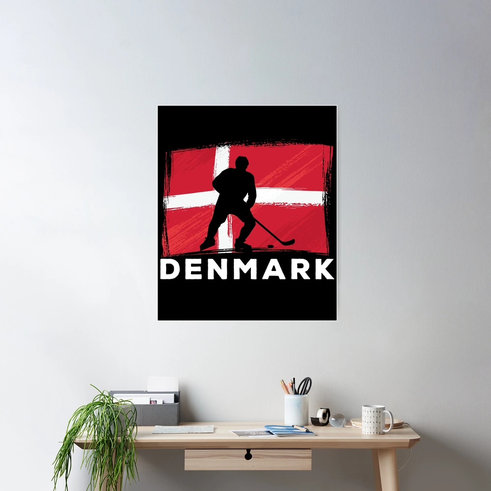 Fanion Hockey Sur Glace Dansk Ishockey Union Danemark – Vintage (occasion)