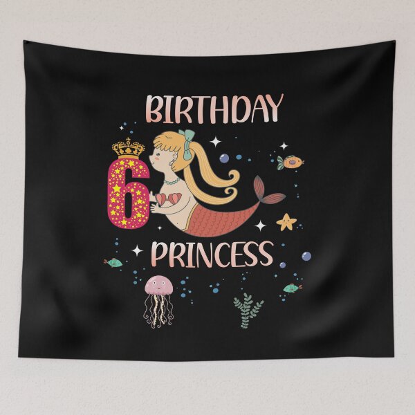 Item preview, 6th Birthday Mermaid 6 Years Girl designed and sold by Ibu83.