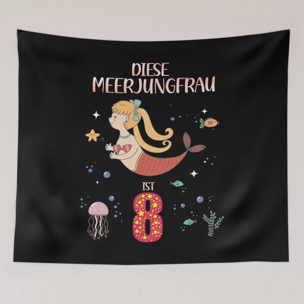 Item preview, 8th Birthday Mermaid 8 Years Girl designed and sold by Ibu83.
