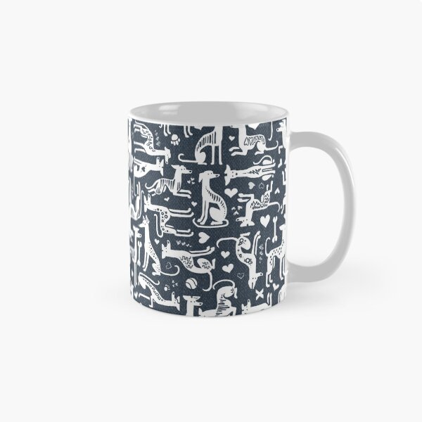 Aperçu de l'œuvre Chiens bleus et blancs créée et vendue par Elspeth Rose Design.