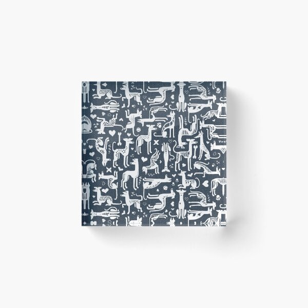 Item preview, Blue and White Hounds designed and sold by Elspeth Rose Design.
