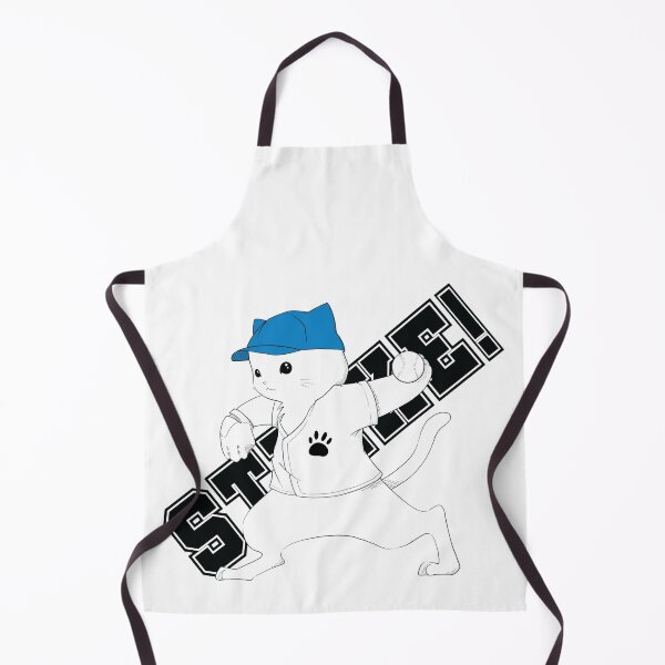 Item preview, Baseball Pitcher Cat (Black on White) designed and sold by kittengallery.