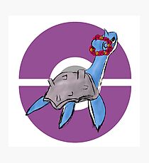 Lapras with Flower Crown Photographic Print