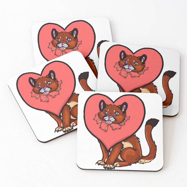 Item preview, Cartoon cougar with heart designed and sold by koshimura-yoshi.
