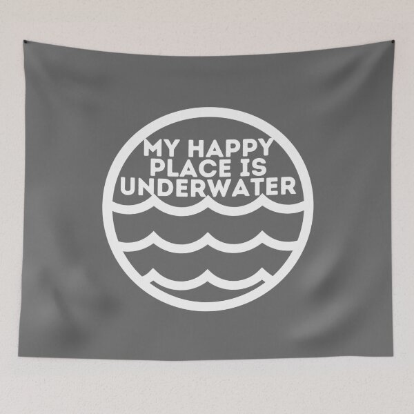 Item preview, My Happy Place Is Underwater designed and sold by StudioAquaLumos.