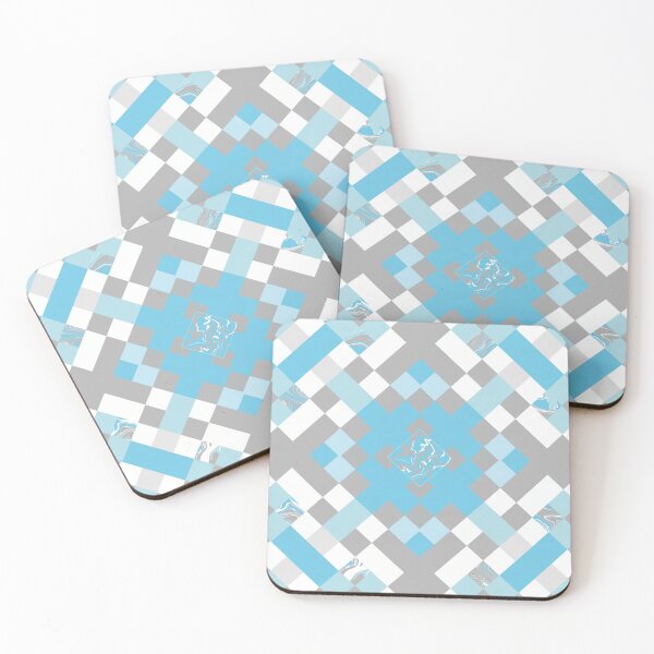 Item preview, Blue Grey and White Liquified Pixelated Quilted Pattern designed and sold by ArtandPatterns1.