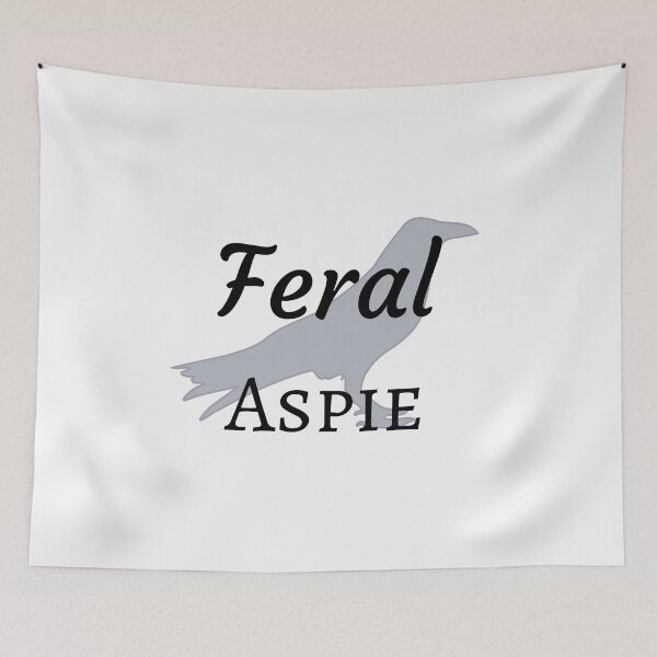 Item preview, Feral Aspie (Light Raven) designed and sold by GladBlackLamb.
