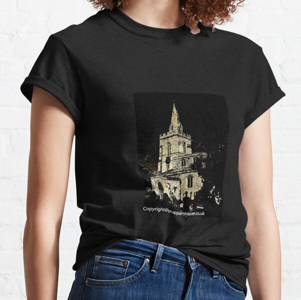 Weekley Church in Black and White, St Mary the Virgin  Classic T-Shirt