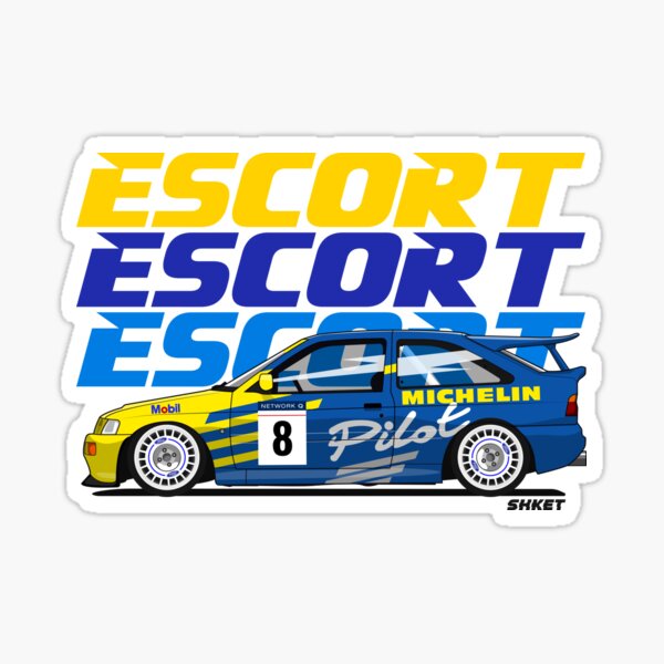 FORD ESCORT RS COSWORTH PILOT RALLY CAR  Sticker