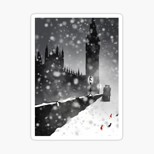 A Winters Night Art Sticker