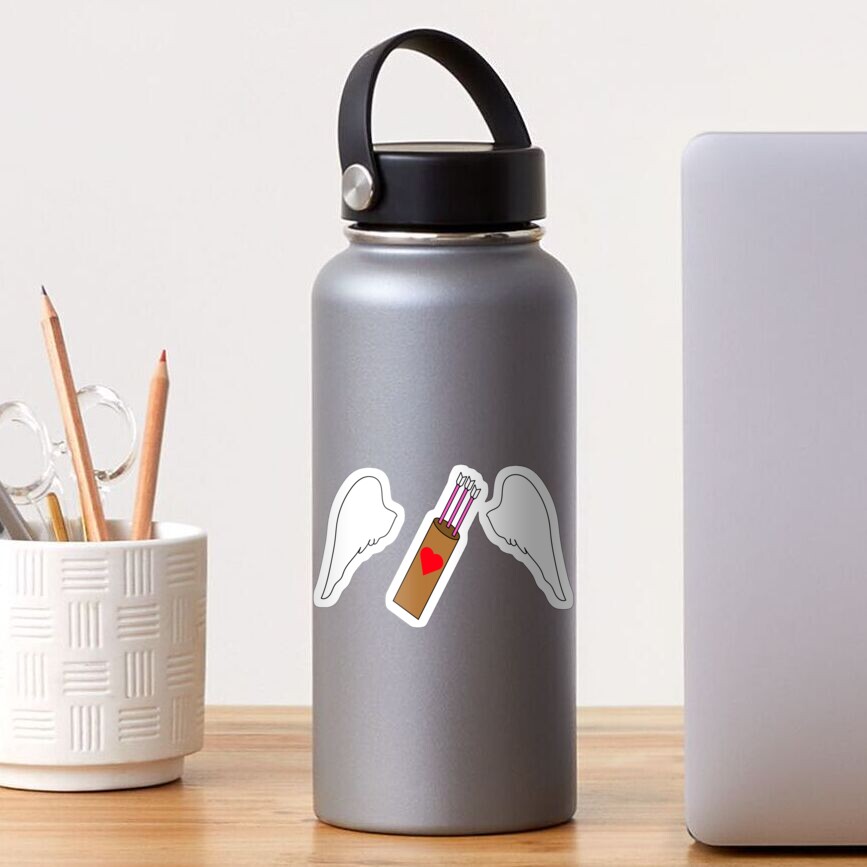 Valentine's Day Cupid Wings and Quiver Sticker