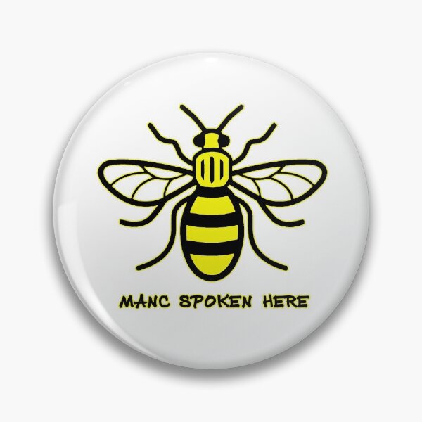 Item preview, Manchester Worker Bee "Manc spoken here" (white background) designed and sold by bravoalpha.