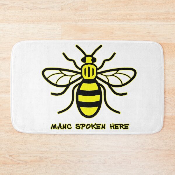 Item preview, Manchester Worker Bee "Manc spoken here" (white background) designed and sold by bravoalpha.