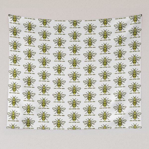 Item preview, Manchester Worker Bee "Manc spoken here" (white background) designed and sold by bravoalpha.