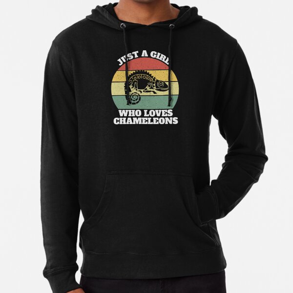 Just A Girl Who Loves Chameleons Chamaeleons Lightweight Hoodie