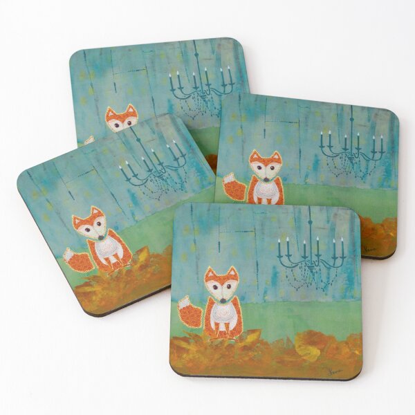 Item preview, Fox in the City Abstract Art designed and sold by Lena Cox Studio.