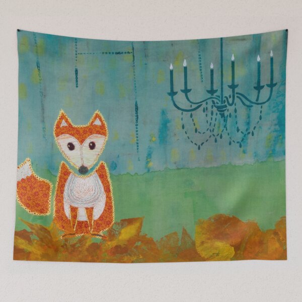 Item preview, Fox in the City Abstract Art designed and sold by Lena Cox Studio.