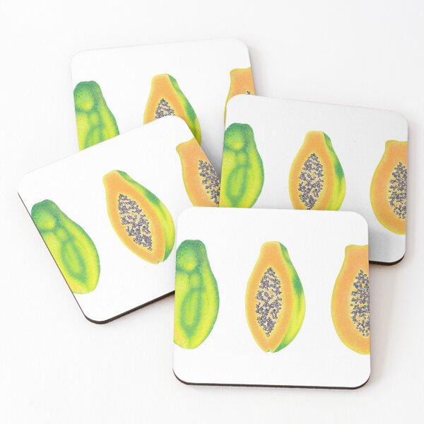 Item preview, Three Papayas - Coloured Pencil Drawing designed and sold by MikkiDashDesign.