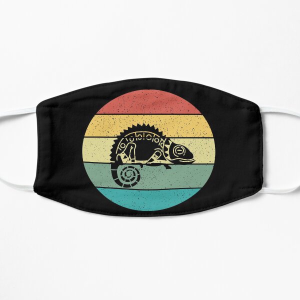 Chameleon Chamaeleon Retro Vintage Flat Mask