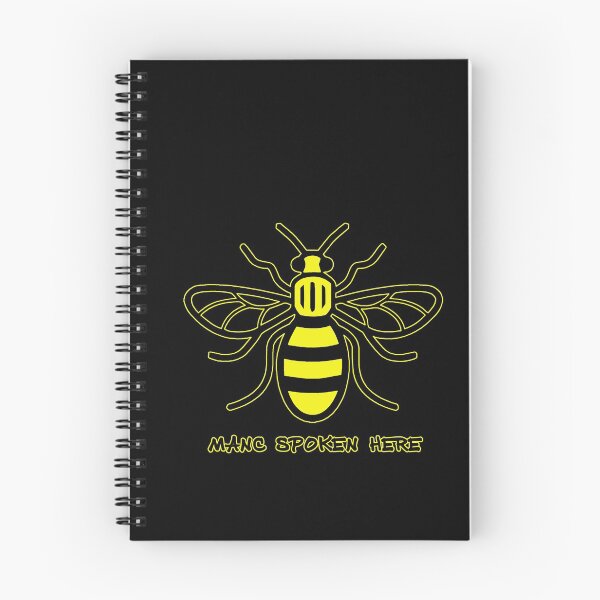 Item preview, Manchester Worker Bee "Manc spoken here" (black background) designed and sold by bravoalpha.