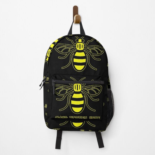 Item preview, Manchester Worker Bee "Manc spoken here" (black background) designed and sold by bravoalpha.
