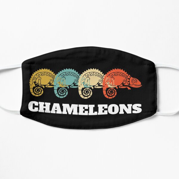 Chameleon Chamaeleon Vintage Snail Design Flat Mask