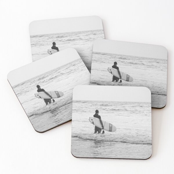Item preview, Surfer looking out black and white designed and sold by JackieFineArt.