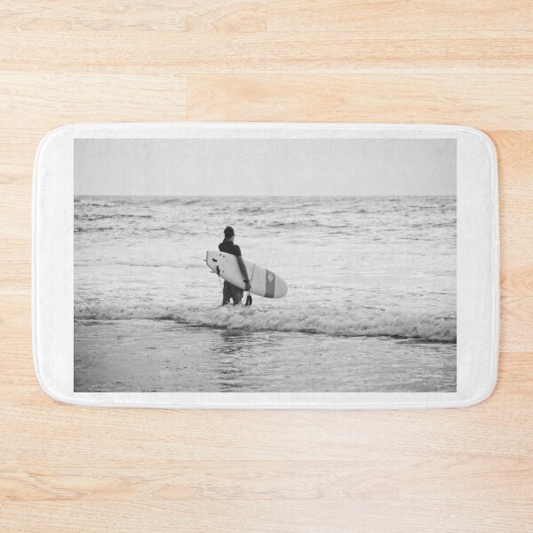Item preview, Surfer looking out black and white designed and sold by JackieFineArt.