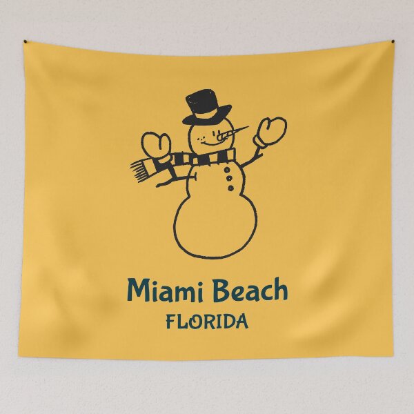 Item preview, Miami Beach Florida Snowman designed and sold by Taumaturgo.
