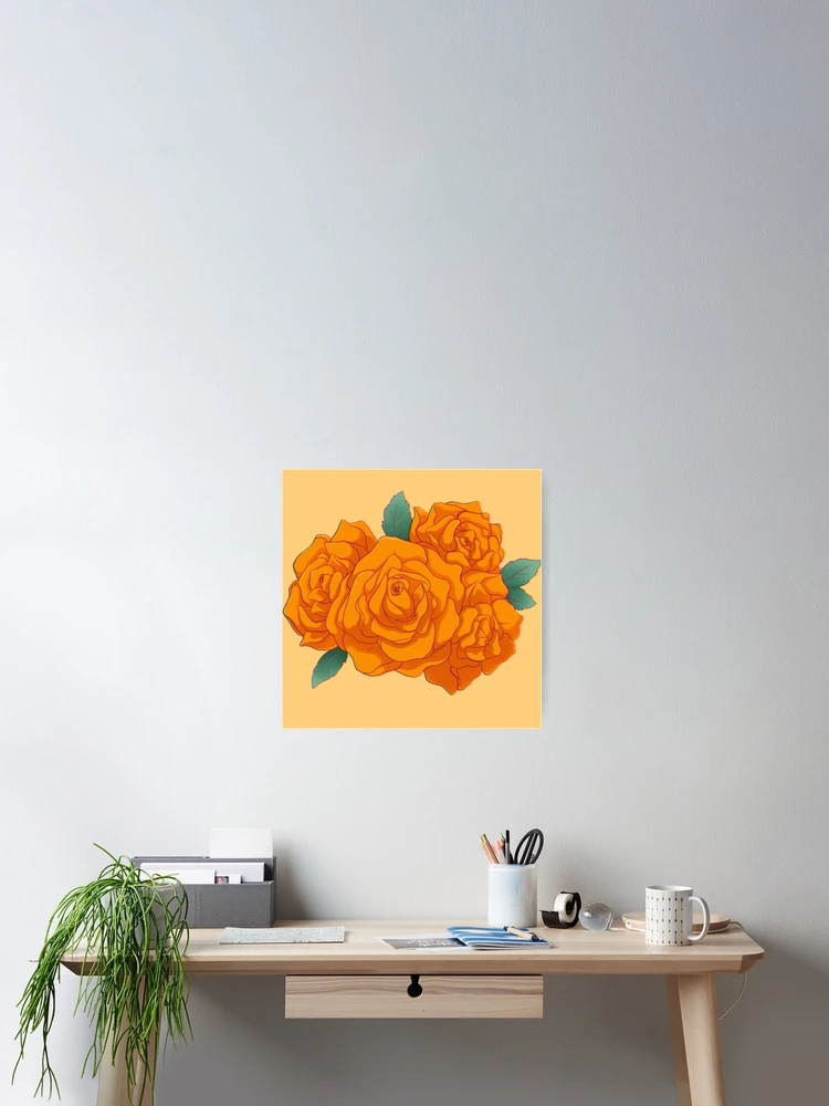 Thumbnail 2 of 3, Poster, Orange Rose designed and sold by Reecevr.