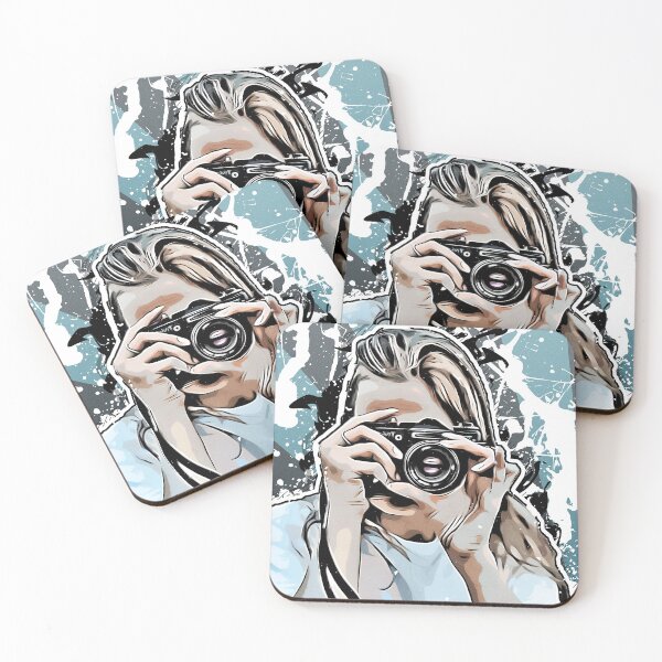 Item preview, Woman Photographer Illustration designed and sold by OneCreativeLab.