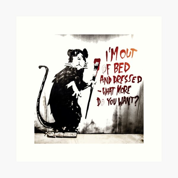 Artikel-Vorschau von Banksy Painting Rat Street Art, designt und verkauft von Matt Astle.