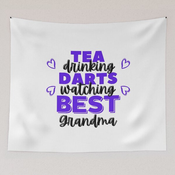 Item preview, Tea drinking. Darts watching. Best grandma designed and sold by TheGreenGoat.