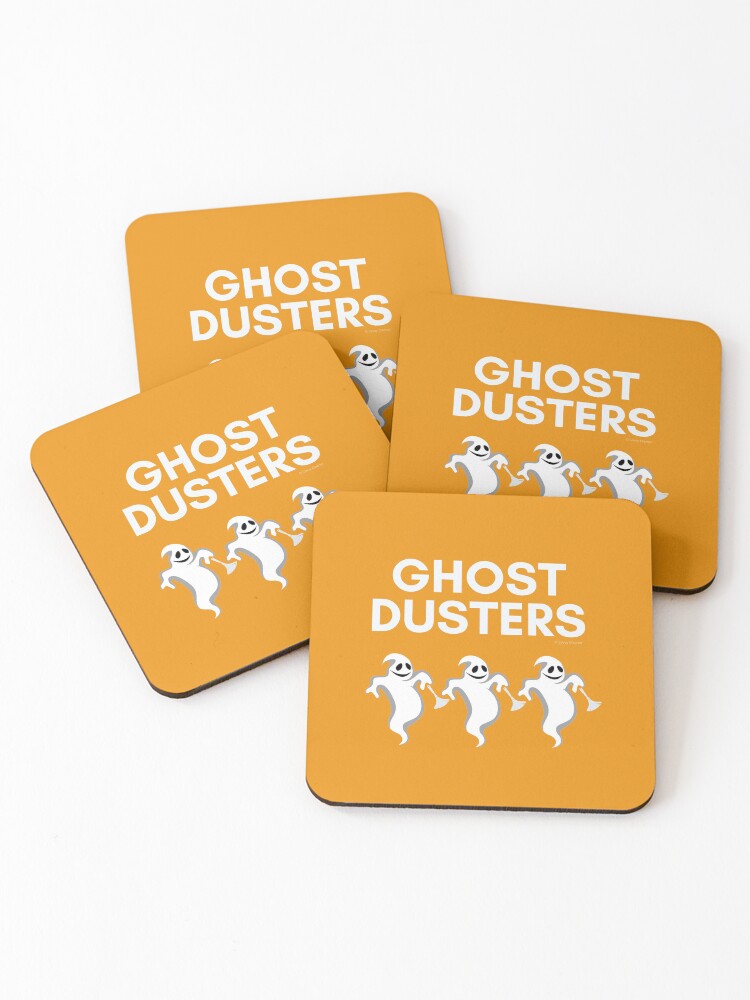 Thumbnail 1 of 5, Coasters (Set of 4), Ghost Dusters, Housekeeping, Cleaning, Halloween Humor designed and sold by SavvyCleaner.